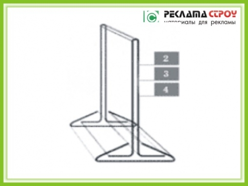 Подставка №4 из акрила 2мм формат А6