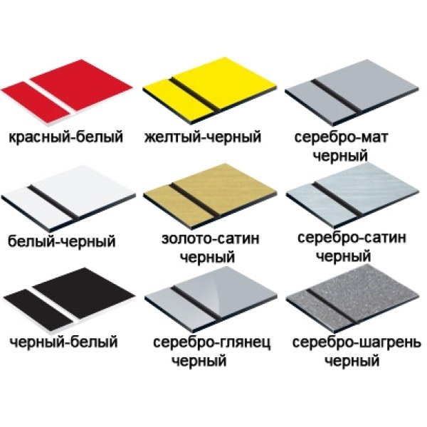 Двухслойные пластики для гравировки