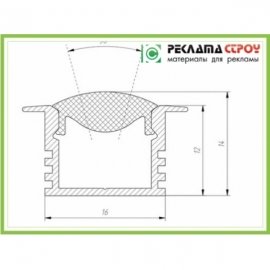 LED Профиль (ЛПВ-12)